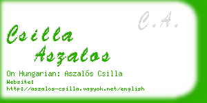 csilla aszalos business card